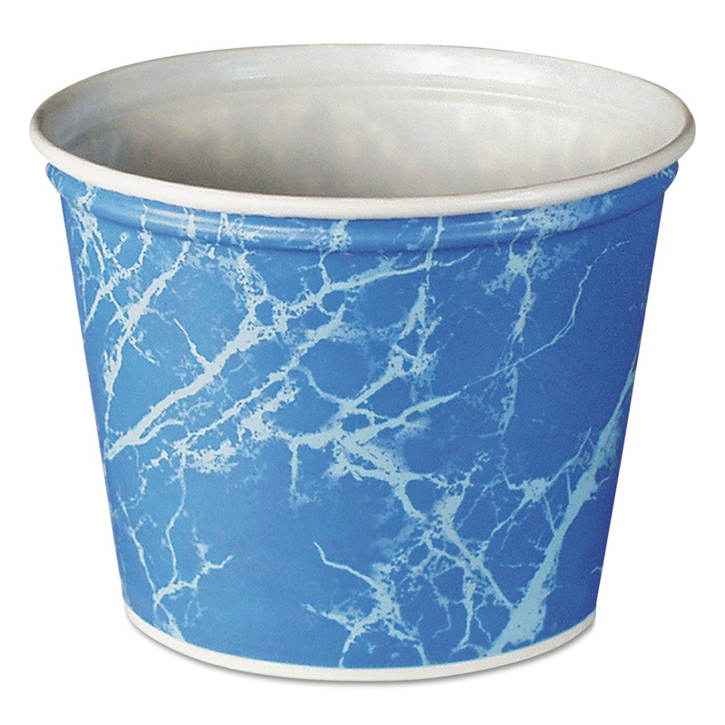Grease Resistant Double Wrapped Paper Bucket, 165 Oz. White, 100 Carton
