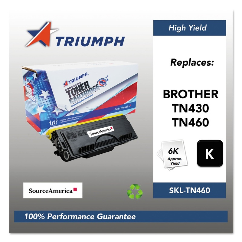 751000NSH0122 REMANUFACTURED TN460 HIGH-YIELD TONER, 6000 PAGE-YIELD, BLACK