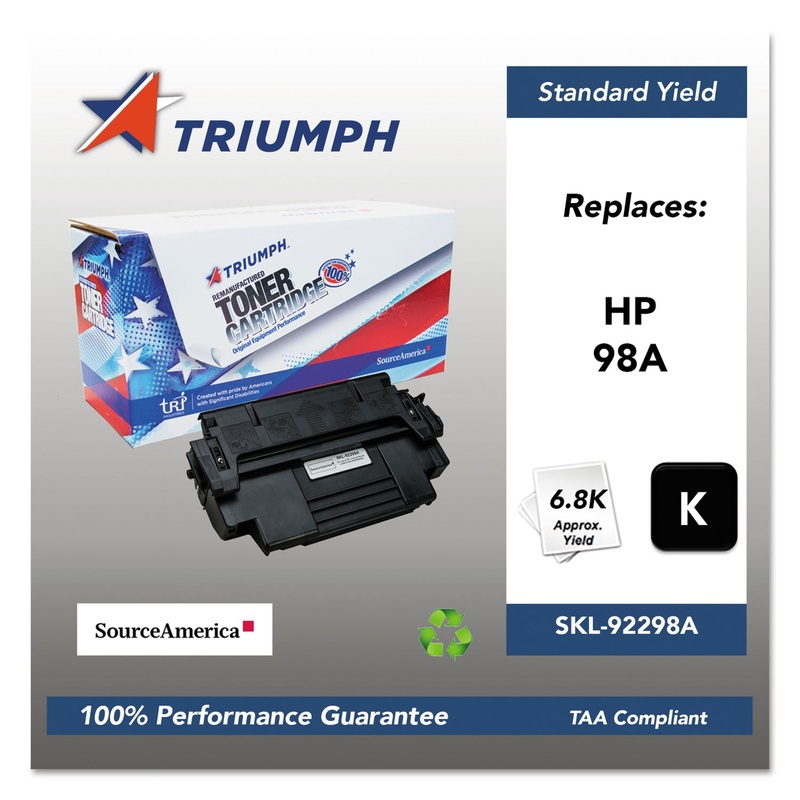 751000NSH0166 REMANUFACTURED 92298A (98A) TONER, 6800 PAGE-YIELD, BLACK