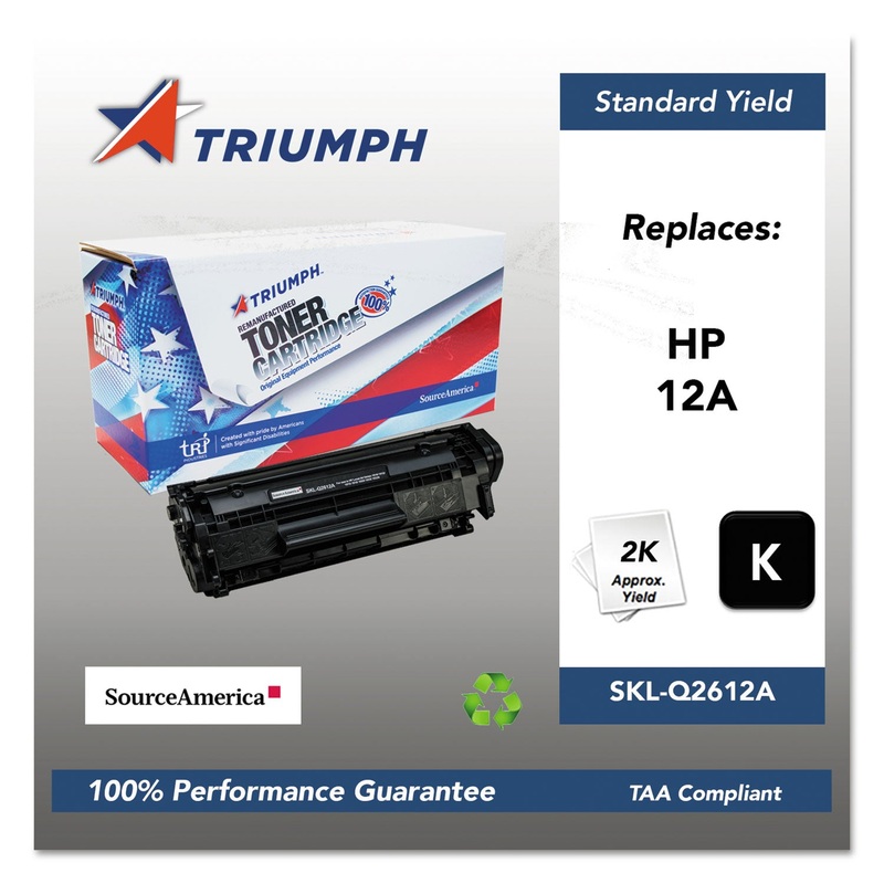 751000NSH0171 REMANUFACTURED Q2612A (12A) TONER, 2000 PAGE-YIELD, BLACK