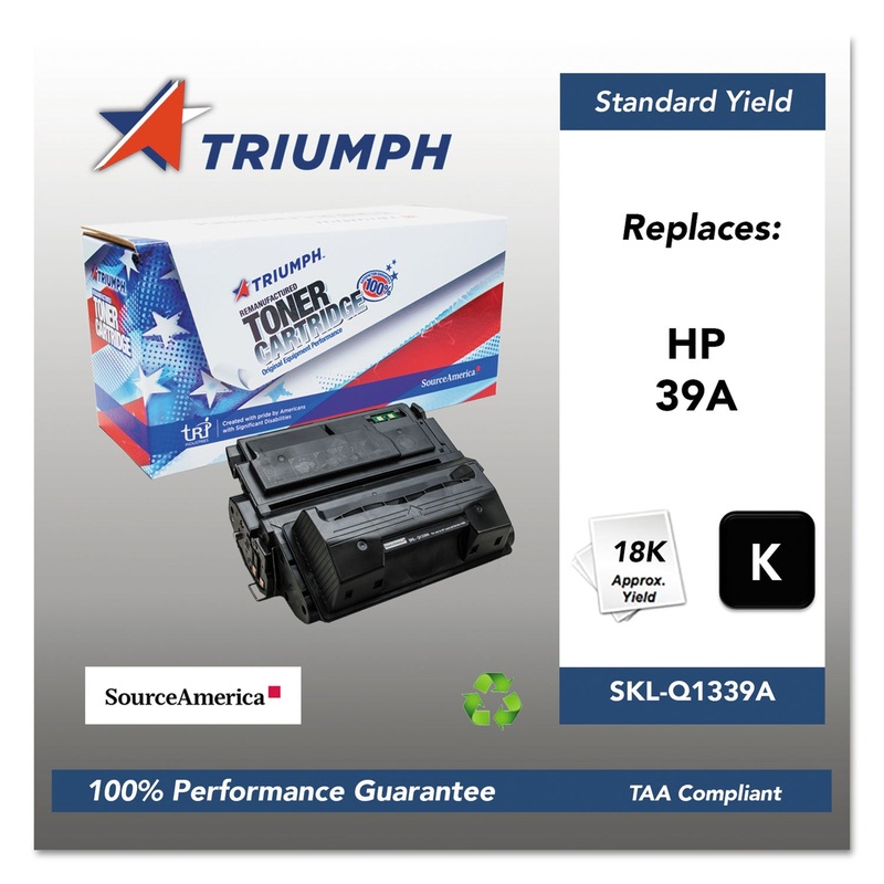 751000NSH0182 REMANUFACTURED Q1339A (39A) TONER, 18000 PAGE-YIELD, BLACK