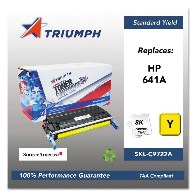 751000NSH0192 REMANUFACTURED C9722A (641A) TONER, 8000 PAGE-YIELD, YELLOW