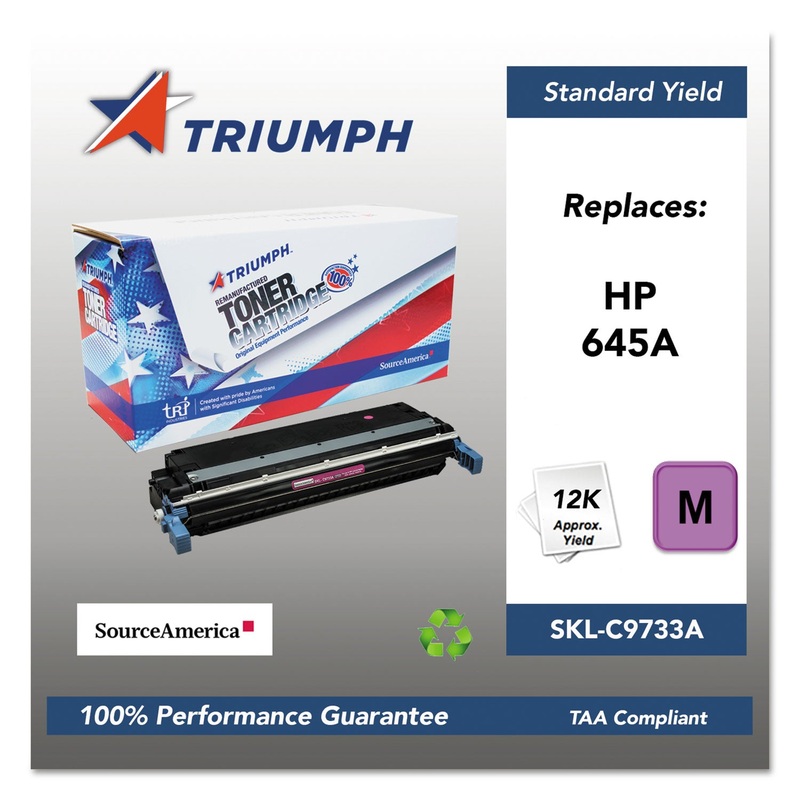 751000NSH0197 REMANUFACTURED C9733A (645A) TONER, 12000 PAGE-YIELD, MAGENTA