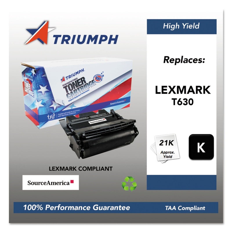 751000NSH0212 REMANUFACTURED 12A7462 (T630) TONER, 21000 PAGE-YIELD, BLACK