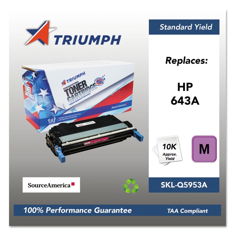 751000NSH0286 REMANUFACTURED Q5953A (643A) TONER, 10000 PAGE-YIELD, MAGENTA