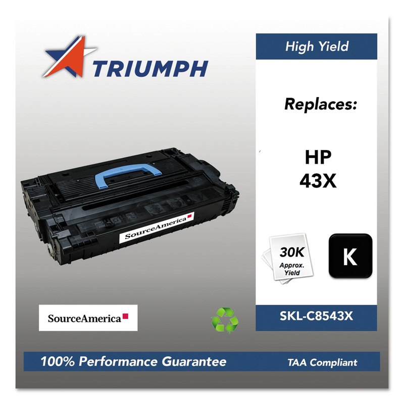 751000NSH0354 REMANUFACTURED C8543X (43X) HIGH-YIELD TONER, 30000 PG-YLD, BLACK