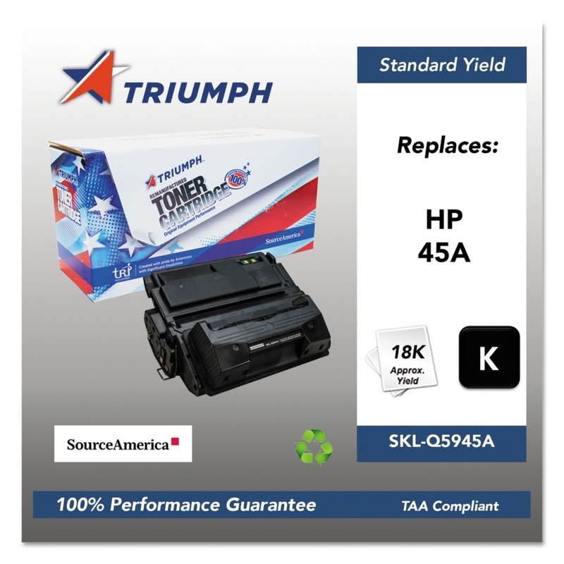 751000NSH0356 REMANUFACTURED Q5945A (45A) TONER, 18000 PAGE-YIELD, BLACK