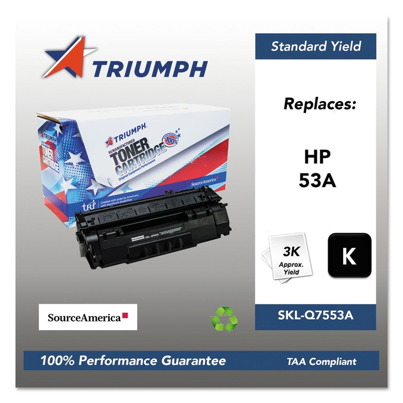 751000NSH0363 REMANUFACTURED Q7553A (53A) TONER, 3000 PAGE-YIELD, BLACK