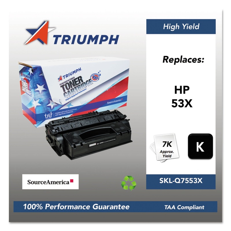 751000NSH0364 REMANUFACTURED Q7553X (53X) HIGH-YIELD TONER, 7000 PG-YLD, BLACK