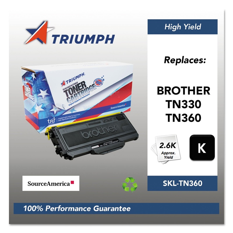 751000NSH0953 REMANUFACTURED TN360 HIGH-YIELD TONER, 2600 PAGE-YIELD, BLACK