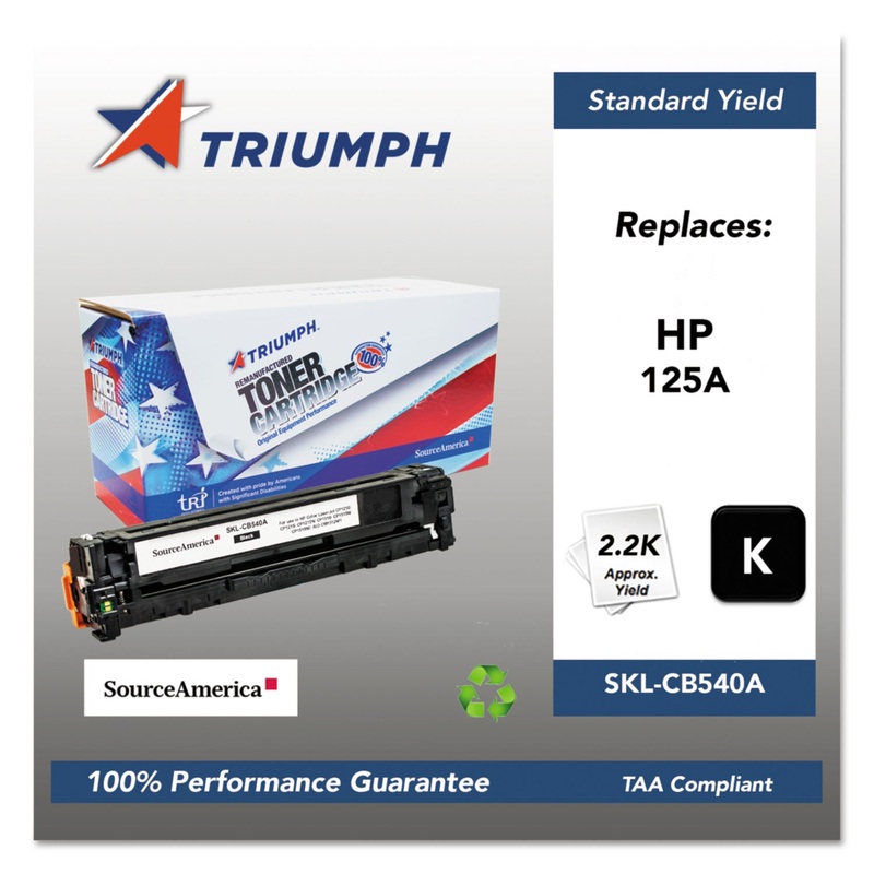751000NSH0975 REMANUFACTURED CB540A (125A) TONER, 2200 PAGE-YIELD, BLACK