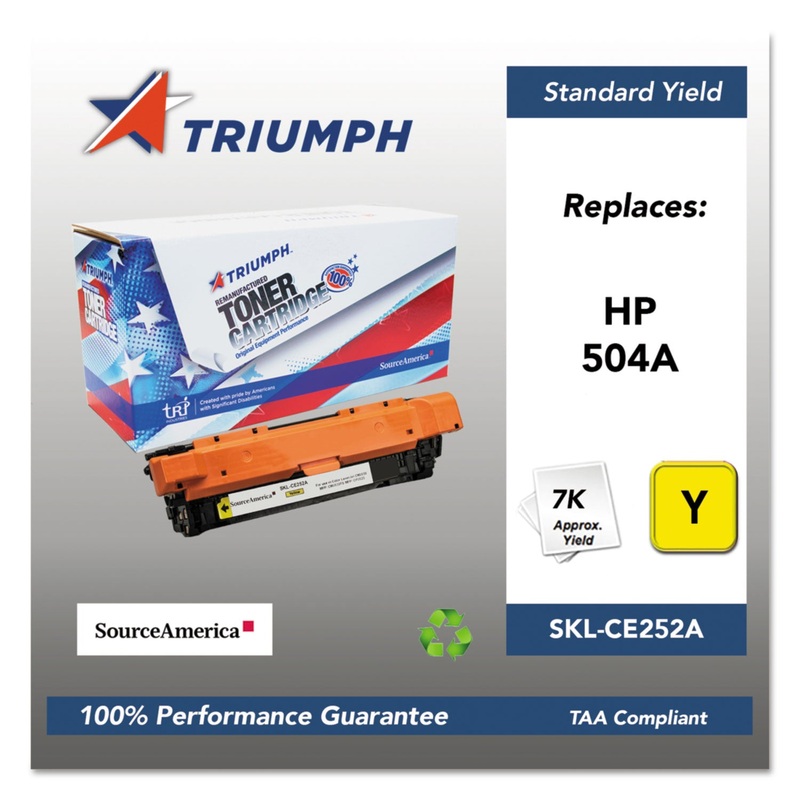 751000NSH0981 REMANUFACTURED CE252A (504A) TONER, 7000 PAGE-YIELD, YELLOW