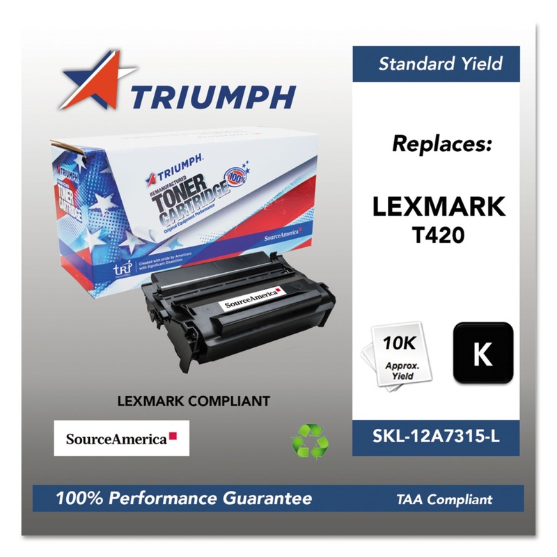 751000NSH1004 REMANUFACTURED 12A7415 HIGH-YIELD TONER, 12000 PAGE-YIELD, BLACK