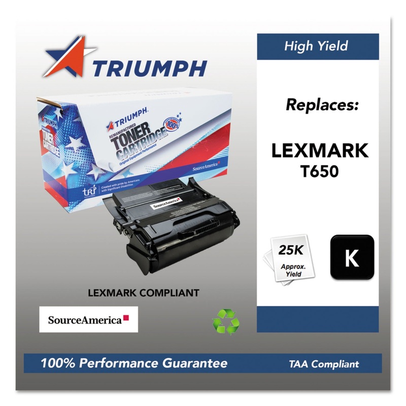 751000NSH1063 REMANUFACTURED T650H11A (T650) TONER, 25000 PAGE-YIELD, BLACK