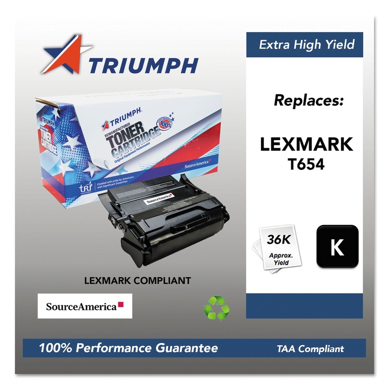 751000NSH1064 REMANUFACTURED T654X41G (T654) TONER, 36000 PAGE-YIELD, BLACK