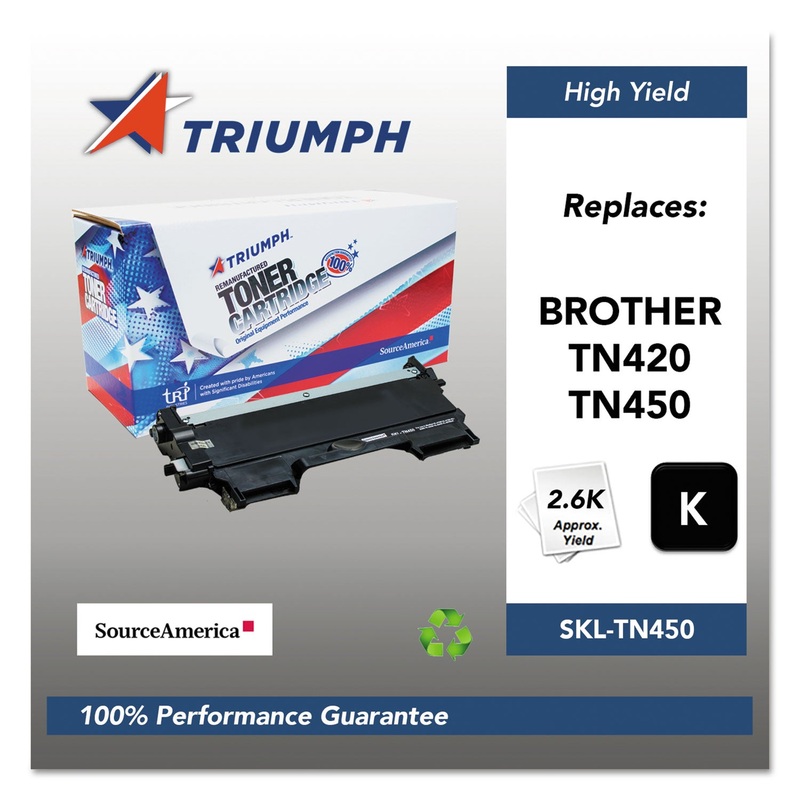 751000NSH1072 REMANUFACTURED TN450 HIGH-YIELD TONER, 2600 PAGE-YIELD, BLACK