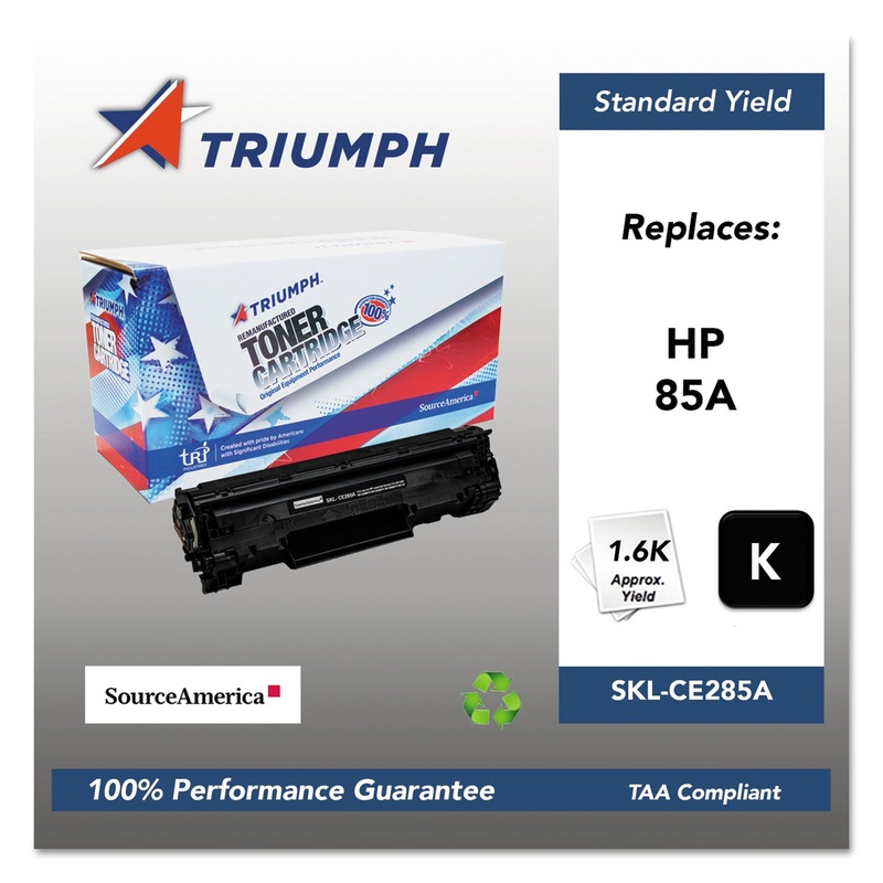 751000NSH1100 REMANUFACTURED CE285A (85A) TONER, 1600 PAGE-YIELD, BLACK