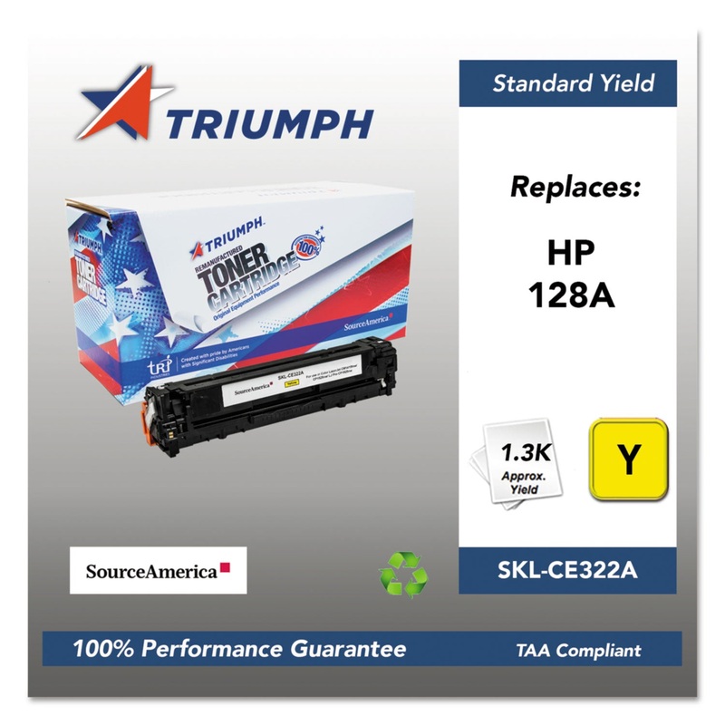 751000NSH1111 REMANUFACTURED CE322A (128A) TONER, 1300 PAGE-YIELD, YELLOW