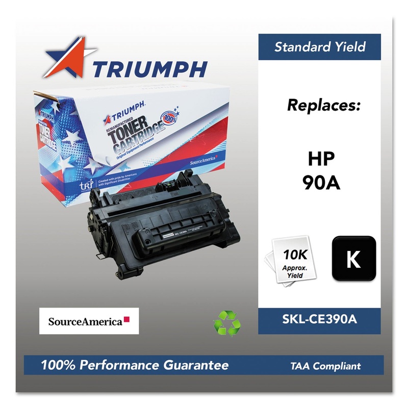 751000NSH1221 REMANUFACTURED CE390A (90A) TONER, 10000 PAGE-YIELD, BLACK
