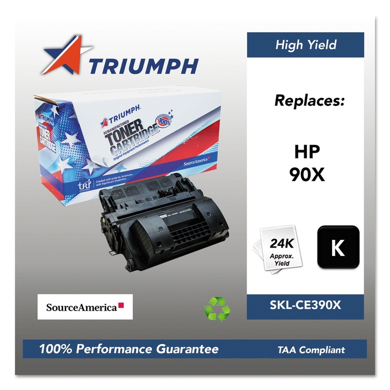 751000NSH1222 REMANUFACTURED CE390X (90X) TONER, 24000 PAGE-YIELD, BLACK