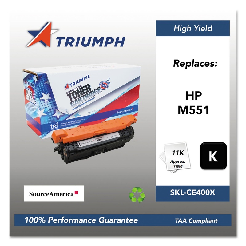 751000NSH1279 REMANUFACTURED CE400X (507X) TONER, 11000 PAGE-YIELD, BLACK