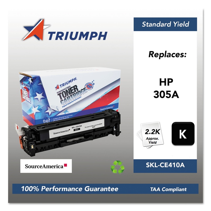 751000NSH1283 REMANUFACTURED CE410A (305A) TONER, 2200 PAGE-YIELD, BLACK