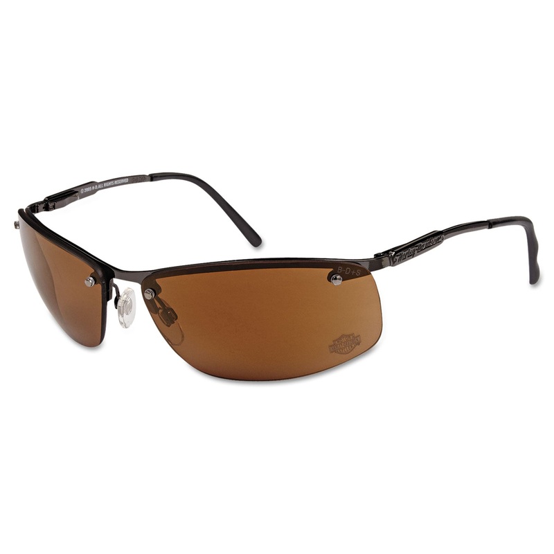 Hd 700 Series Safety Glasses, Gunmetal Frame, Brown Mirror Lens