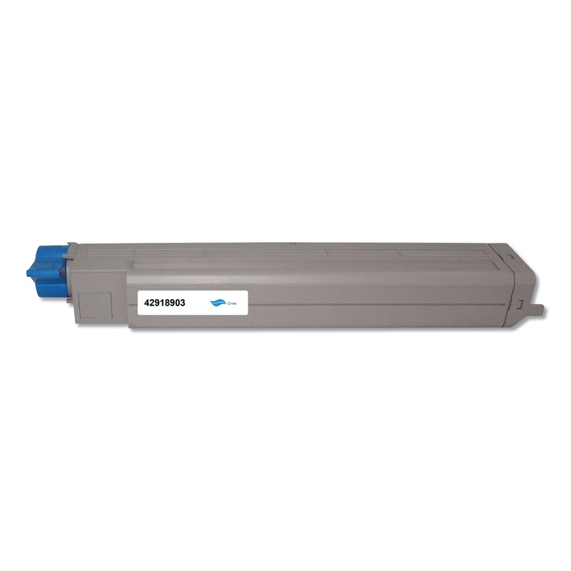 REMANUFACTURED 42918903 (TYPE C7) TONER, 15000 PAGE-YIELD, CYAN