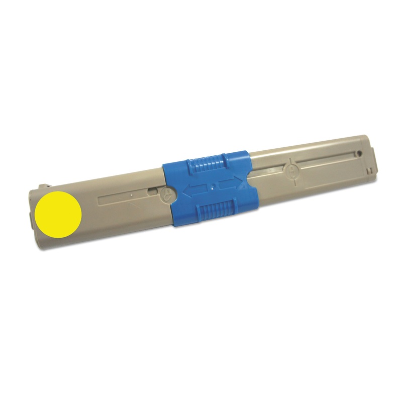 REMANUFACTURED 44469701 TONER, 2000 PAGE-YIELD, YELLOW
