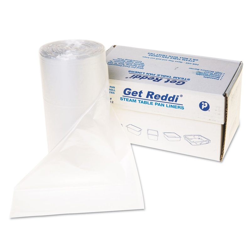 STEAM PAN LINER, 1/6-SIZE PAN, 12″ X 4″, CLEAR, 500/CARTON