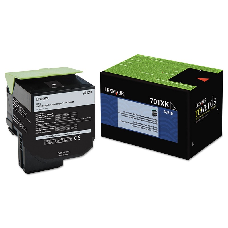70C1XK0 RETURN PROGRAM EXTRA HIGH-YIELD TONER, 8000 PAGE-YIELD, BLACK
