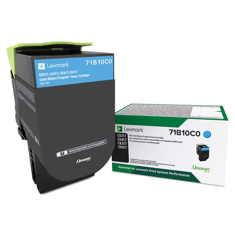 71B10C0 UNISON TONER, 2300 PAGE-YIELD, CYAN