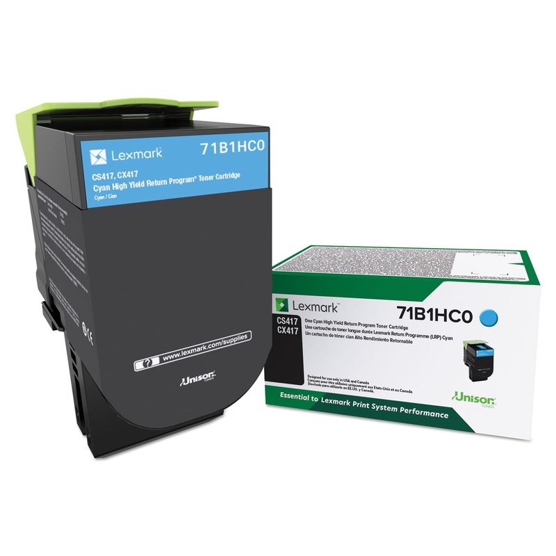 71B1HC0 UNISON HIGH-YIELD TONER, 3500 PAGE-YIELD, CYAN