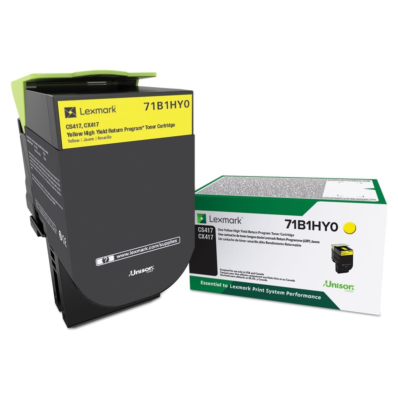 71B1HY0 UNISON HIGH-YIELD TONER, 3500 PAGE-YIELD, YELLOW