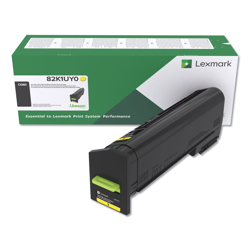 82K1UY0 (CX860) RETURN PROGRAM ULTRA HIGH-YIELD TONER, YELLOW