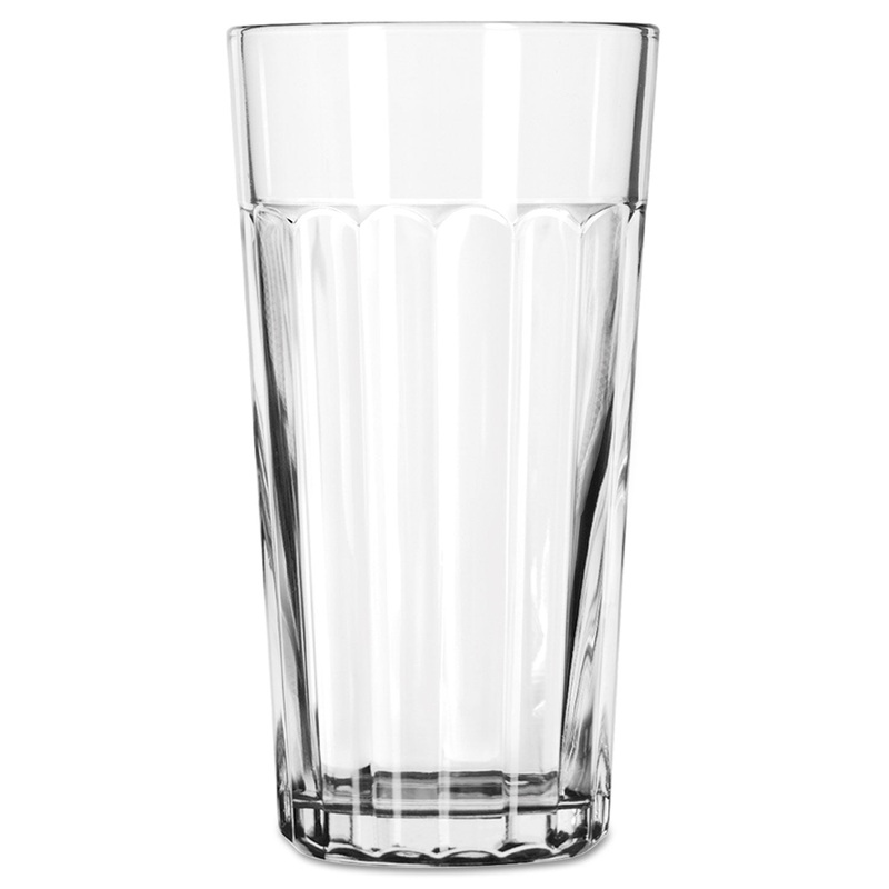 Paneled Tumblers, 20 Oz, Clear, Iced Tea Glass, 24/carton