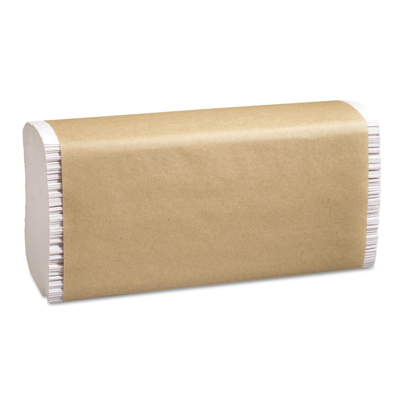 100% Recycled Folded Paper Towels, 9 1/4×9 1/2, Multi-Fold, White, 250/pk, 16/ct