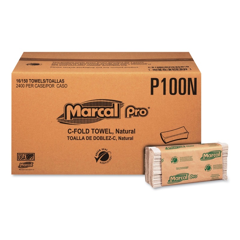 FOLDED PAPER TOWELS, 1-PLY, 10 1/8″ X 12 7/8 “, 150/PACK, 16 PACKS/CT