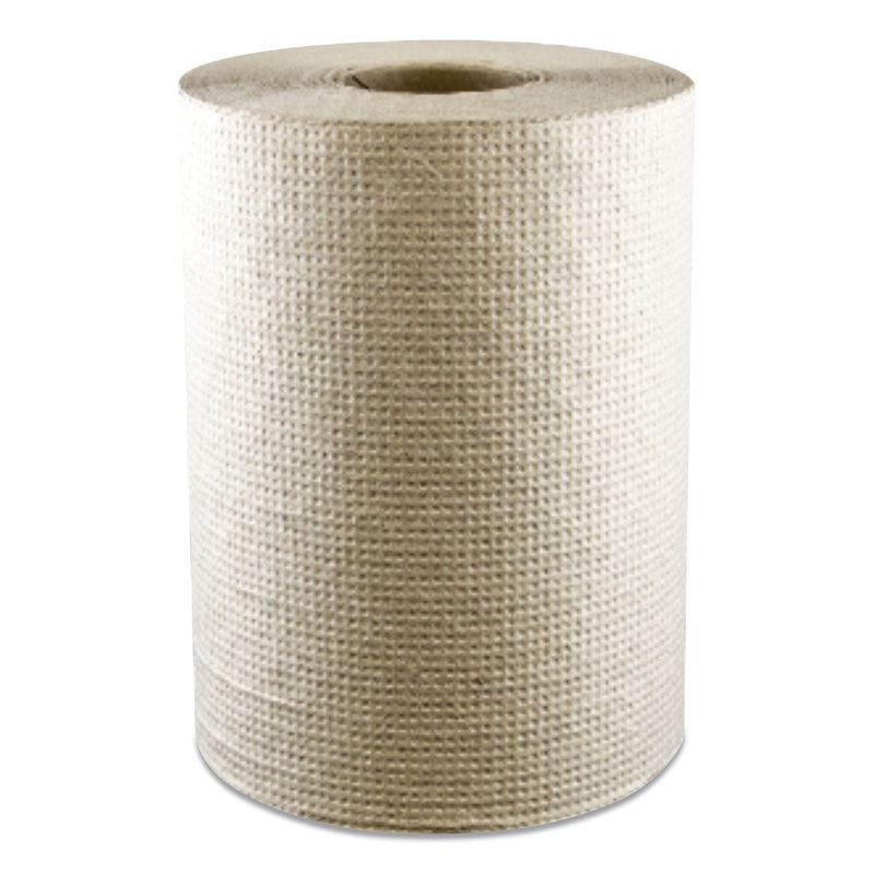 HARDWOUND ROLL TOWELS, 7.88″ X 300 FT, BROWN, 12/CARTON