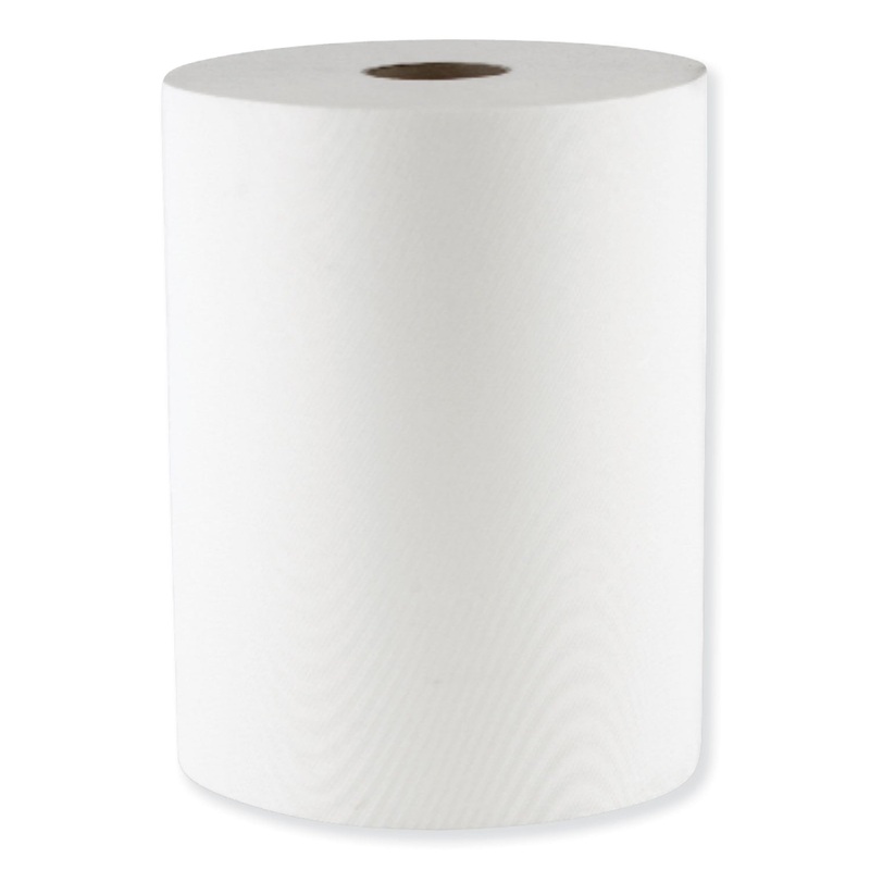 HARDWOUND TAD ROLL TOWELS, 10″ X 700 FT, WHITE, 6/CARTON