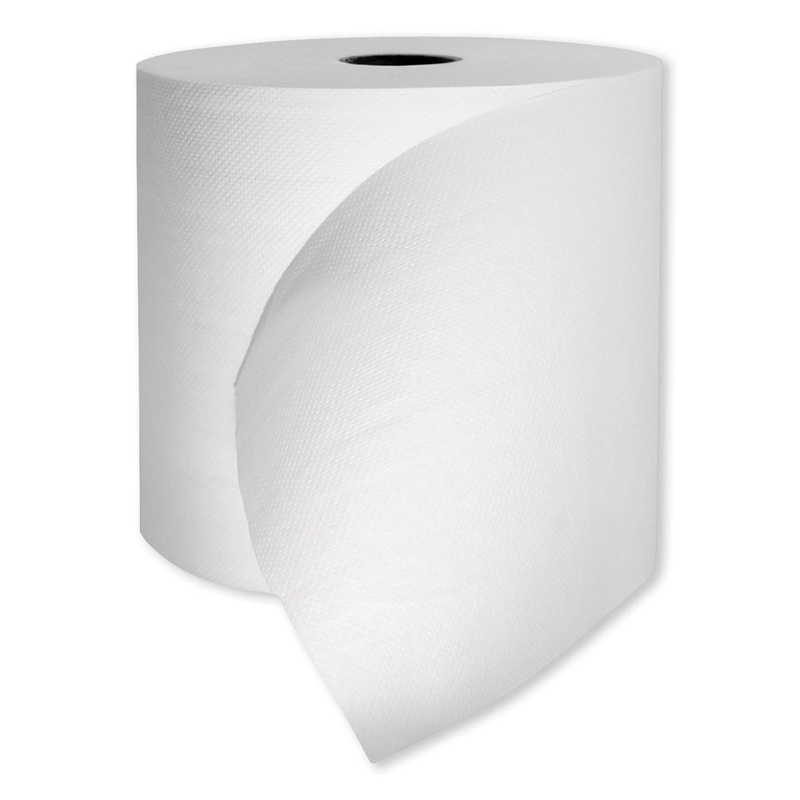 MORSOFT HARDWOUND TOWEL, 1-PLY, 8″ X 700 FT, WHITE, 6 ROLLS/CARTON