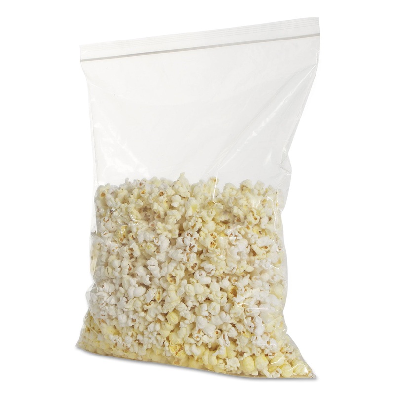 ZIPPIT RESEALABLE BAGS, 4 MIL, 12″ X 15″, CLEAR, 500/CARTON