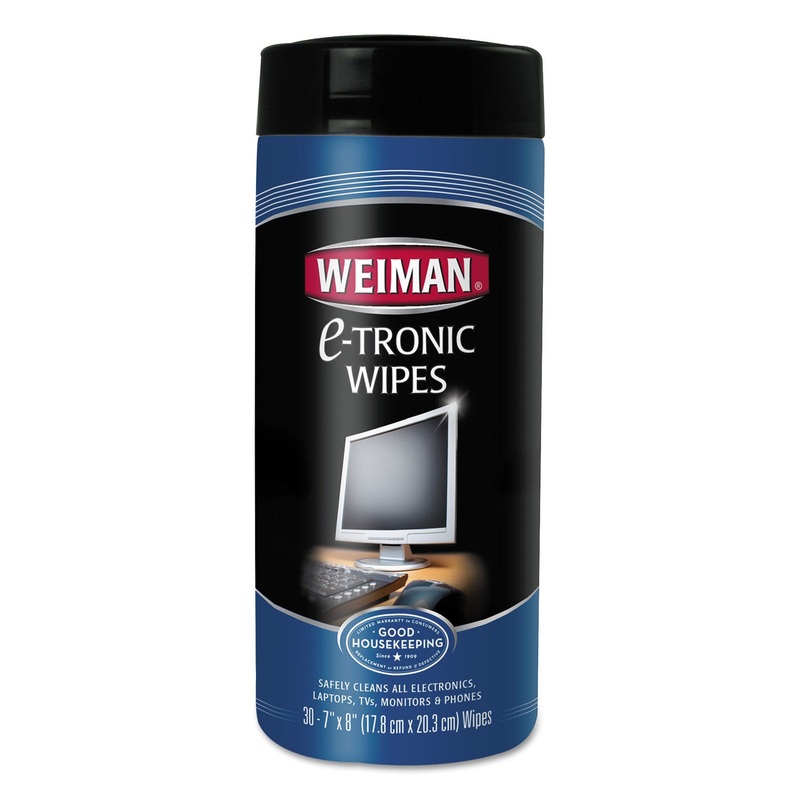 E-Tronic Wipes, 8″ X 7″, White, 30/canister, 4/carton