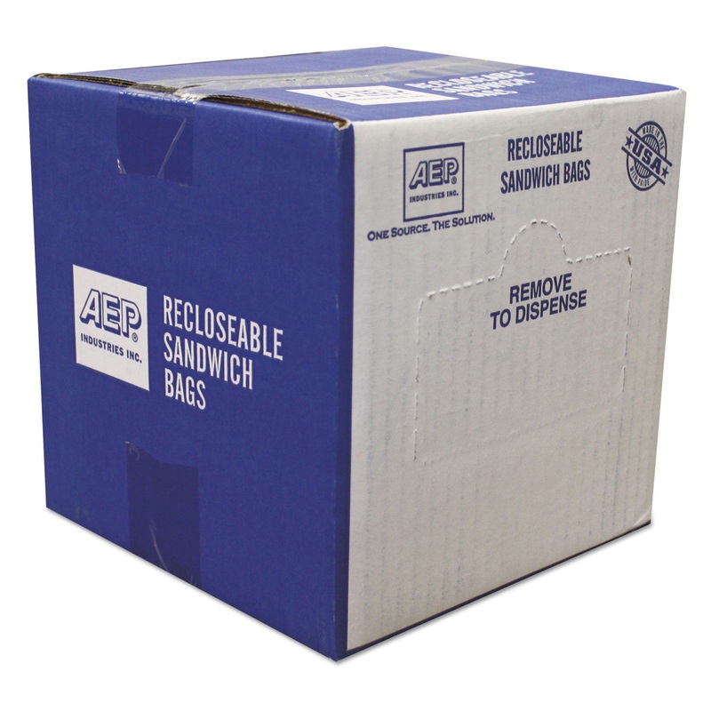 RECLOSEABLE ZIPPER SEAL SANDWICH BAGS, 1.15 MIL, 6.5″ X 5.88″, CLEAR, 500/BOX