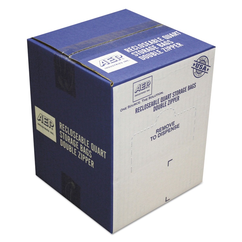 RESEALABLE CLEAR PLASTIC STORAGE BAGS, 1 QT, 1.75 MIL, 7″ X 8″, CLEAR, 500/BOX