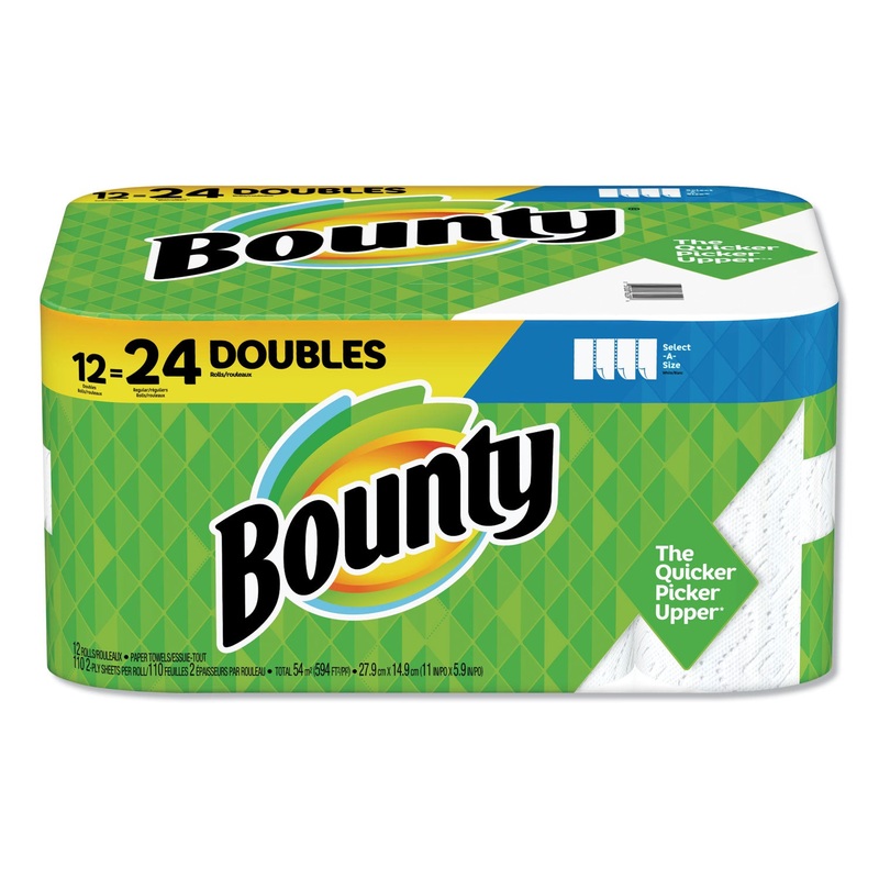 SELECT-A-SIZE PAPER TOWELS, 2-PLY, WHITE, 5.9 X 11, 110 SHEETS/ROLL, 12 ROLLS/CARTON