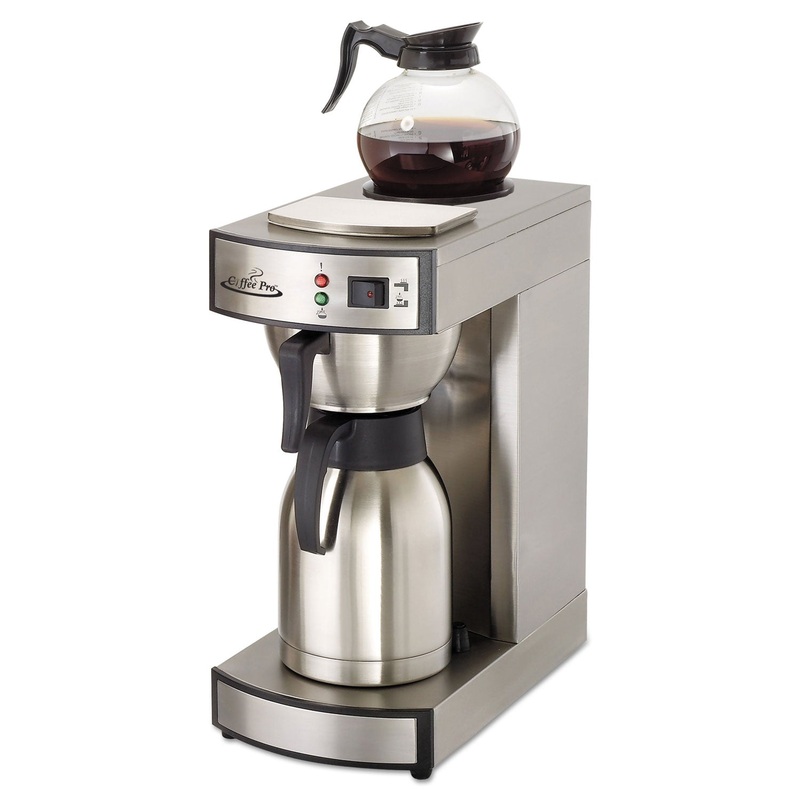 Thermal Institutional Brewer, Stainless Steel, 12 Cup, 15 1/2 X 14 3/4 X 17