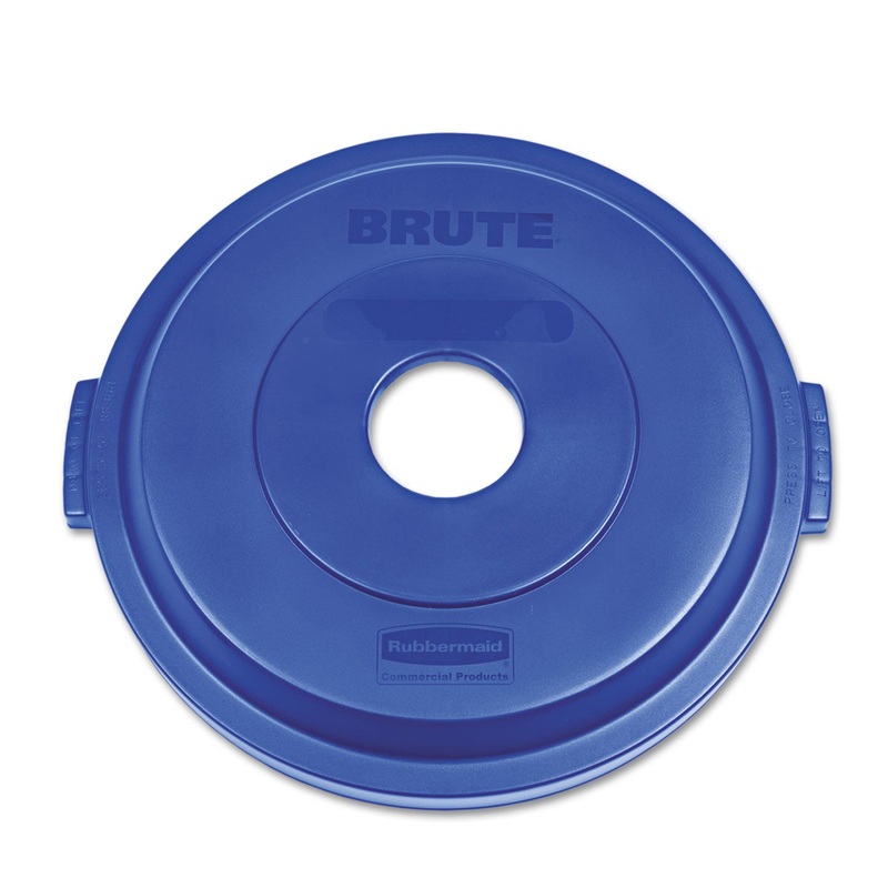BOTTLE/CAN RECYCLING TOP FOR BRUTE 32 GAL CONTAINERS, BLUE