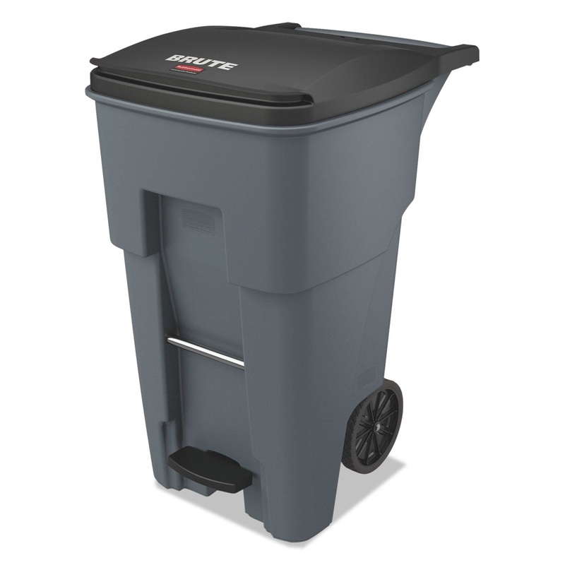 Brute Step-On Rollouts, Square, 65 Gal, Gray