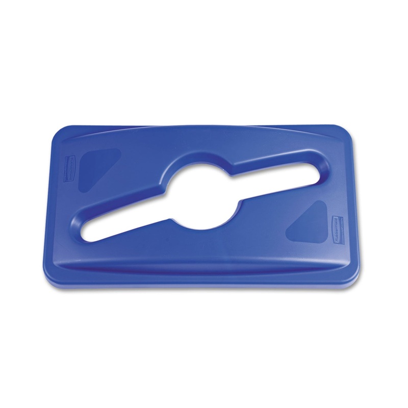 SLIM JIM SINGLE STREAM RECYCLING TOP FOR SLIM JIM CONTAINERS, 12.1W X 21D X 2.75H, BLUE